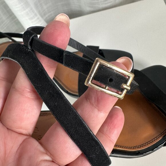 ASOS Design Faux Suede Wide Fit Hudson barely there Block Heel Sandals 8W - Picture 14 of 14